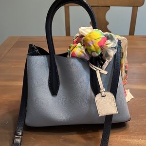 Kate Spade Two Tone Bucket Bag with Floral Scarf